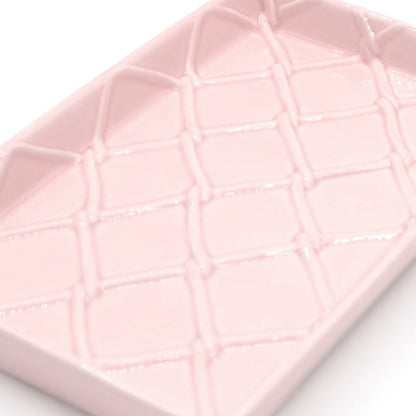 Pink Textured Guest Towel Tray