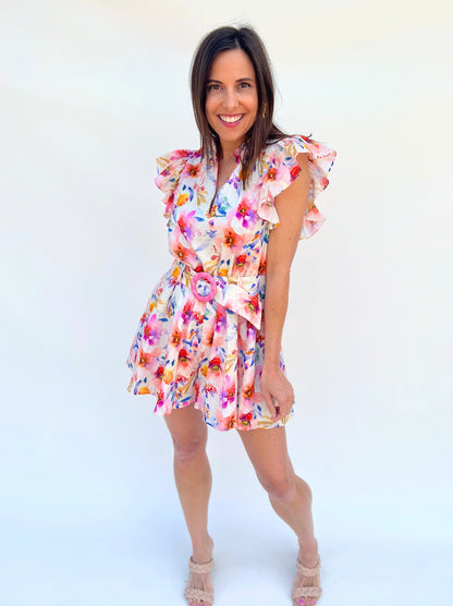 Fuchsia June Romper