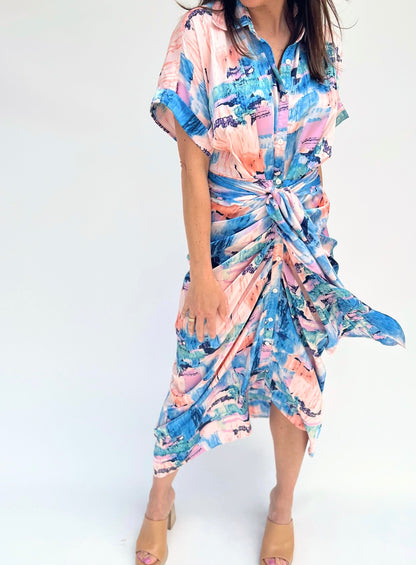 Watercolor Hannah Wrap Dress