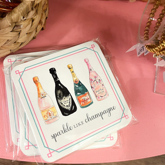 Champagne Paper Coaster Set