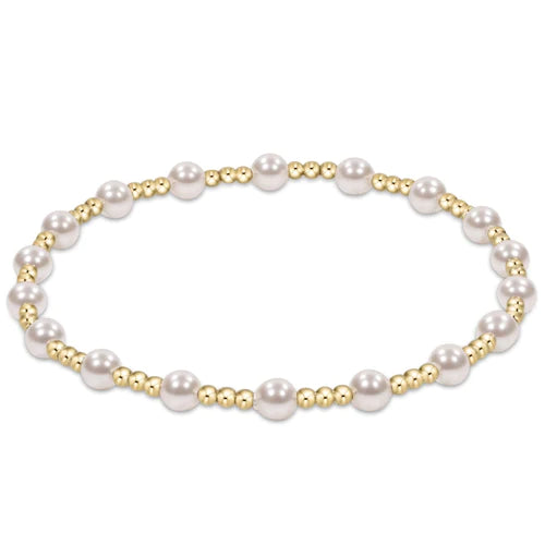 Classic Pearl Sincerity Pattern 4mm Bead Bracelet