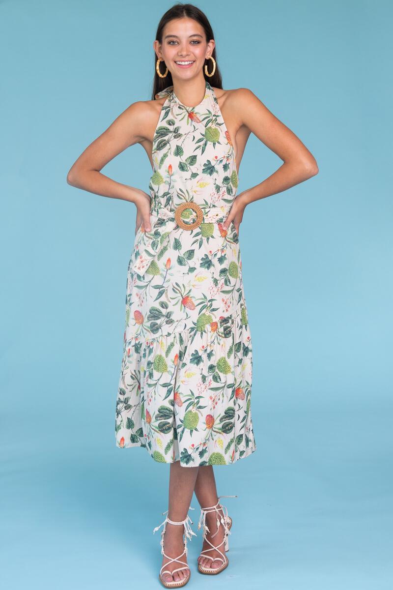Tropicalia Sand Halter Zara Dress Lucy Rose Tropicalia Sand Halter Zara Dress Lucy Rose