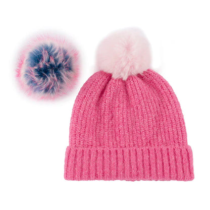 Pink Pick-A-Pom Knit Hat