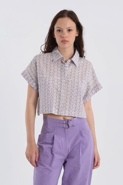 White Martine Cropped Top