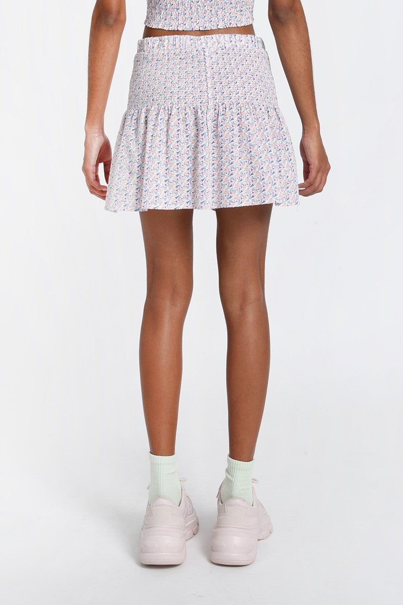 White Martine Flared Skirt