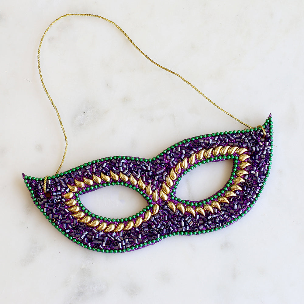 Beaded Masquerade Mask Ornament