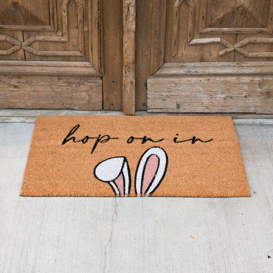 Hop On In Coir Doormat