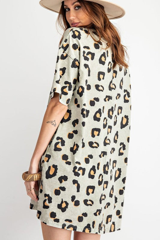 Leopard Oversized Tee Dress