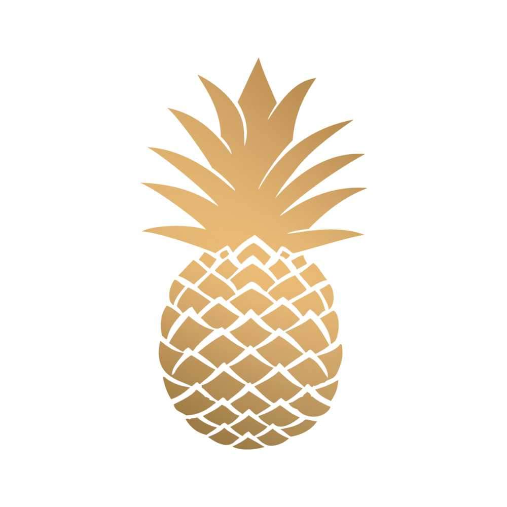 Golden Pineapple Bev Napkins