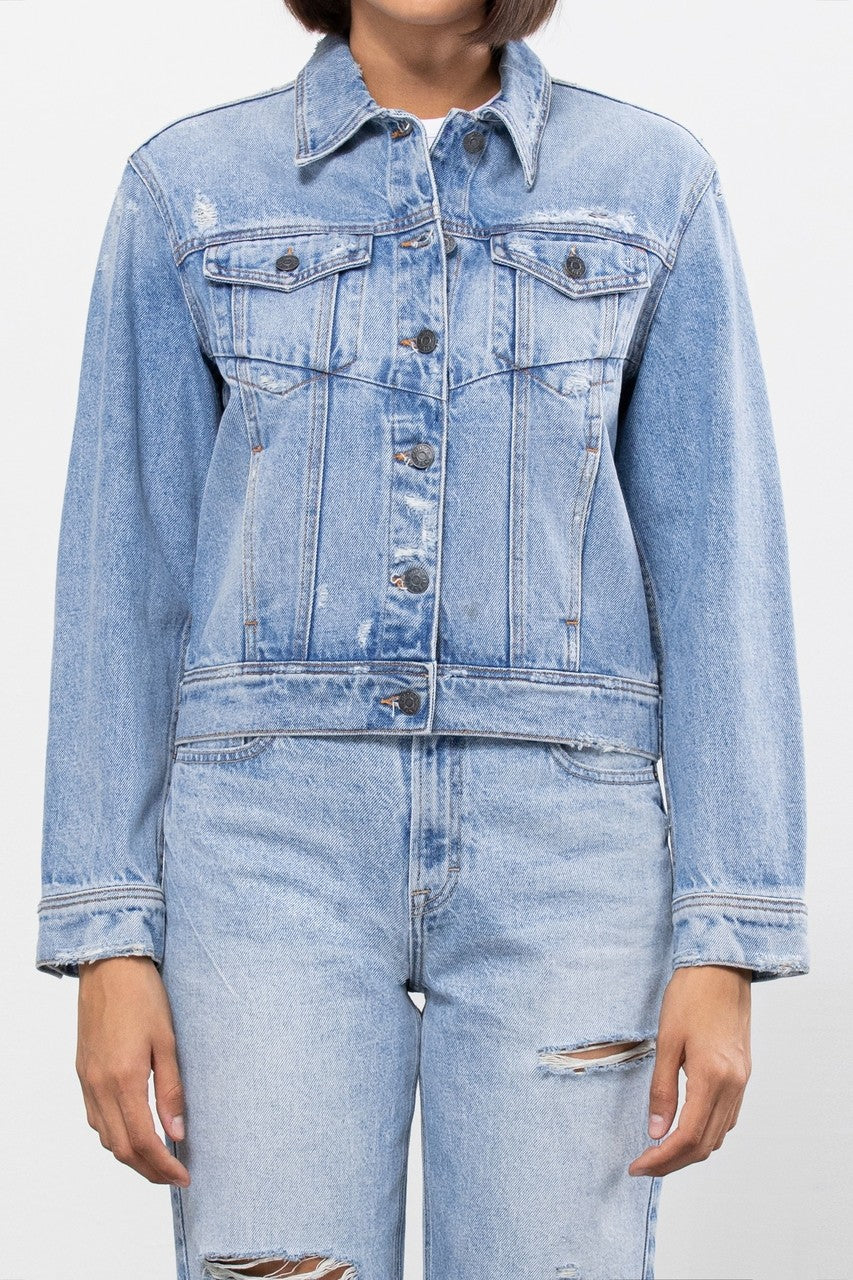 Lt Blue Fitted Jean Jacket