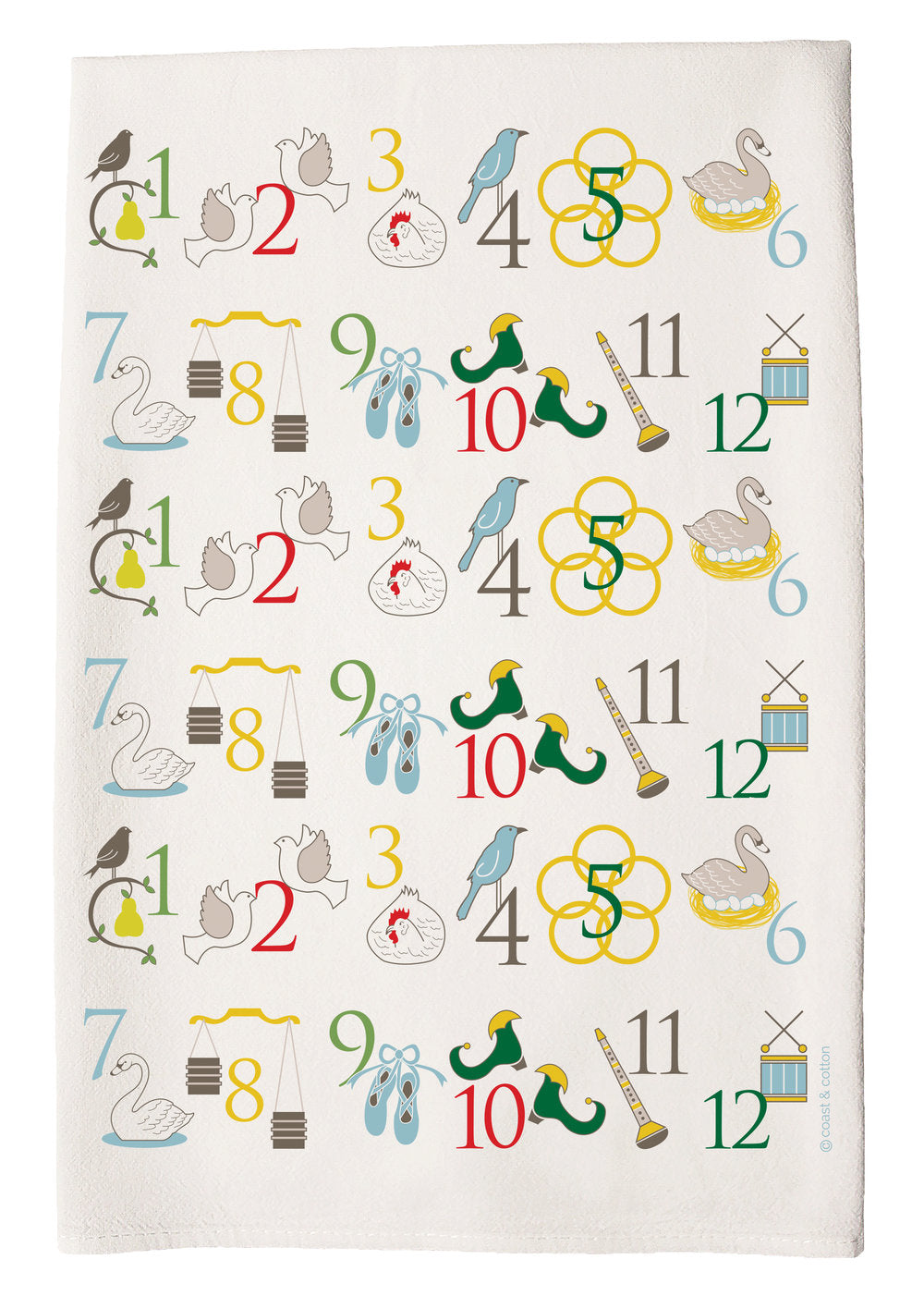 12 Days of Christmas Hand Towel