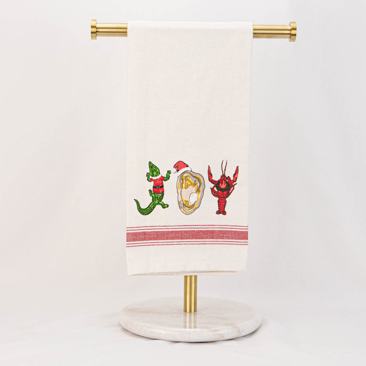 Joyful Cajun Christmas Hand Towel