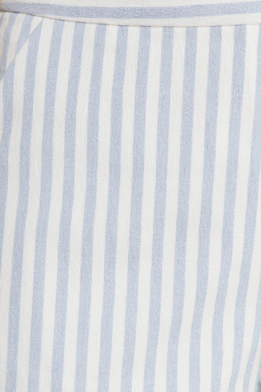 Blue/White Scallop Stripe Shorts
