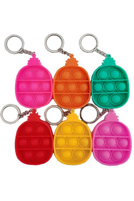 Key Rings Popit Pineapple Pop It Fidget Toy Key Ring – Lucy Rose