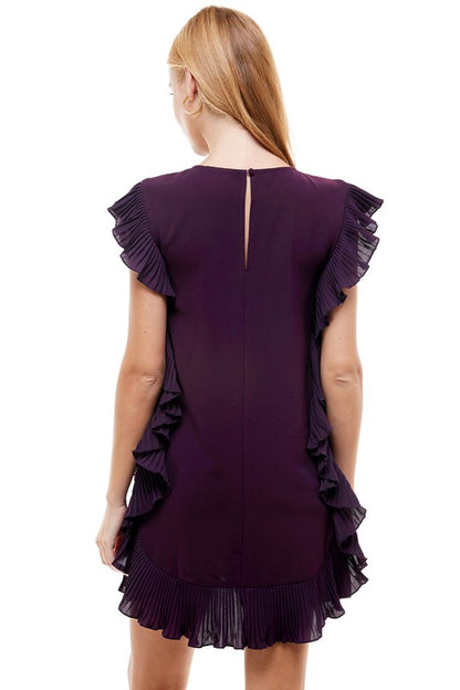 Plum Flutter Dress