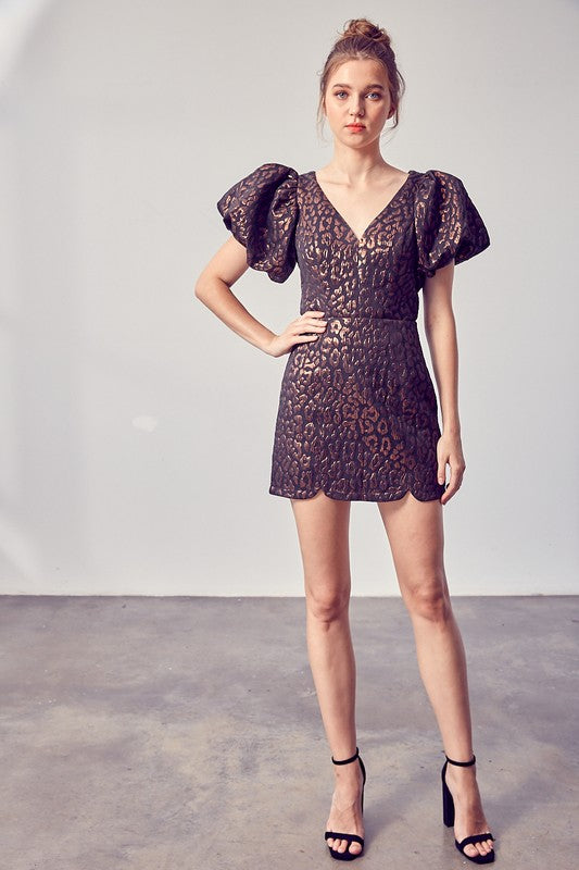 Rust Leopard Print Mini Skirt