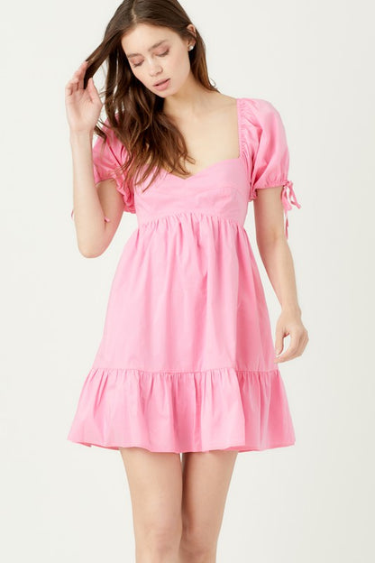 Cool Pink Sweetheart Mini Dress