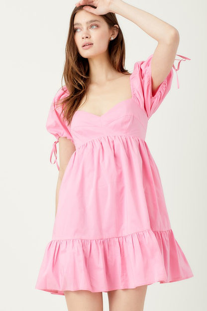 Cool Pink Sweetheart Mini Dress