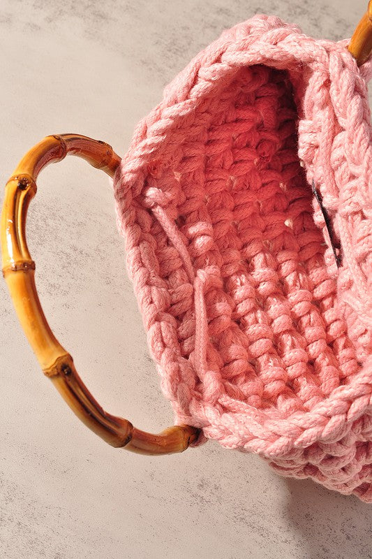 Bamboo Handle Handbag Crochet Pattern Big Handle Bag Handle 