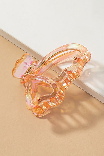 Translucent Butterfly Claw Clip