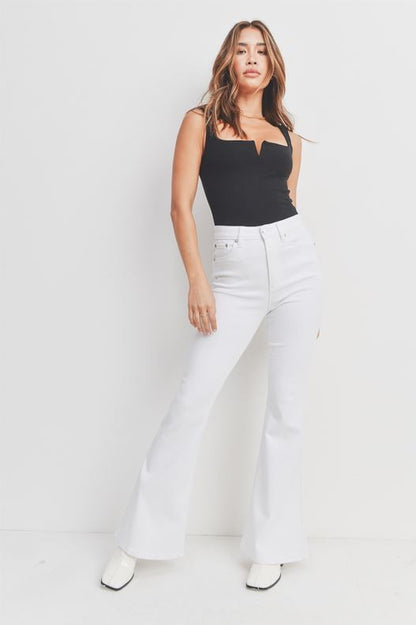 White Daisy Flare Jeans