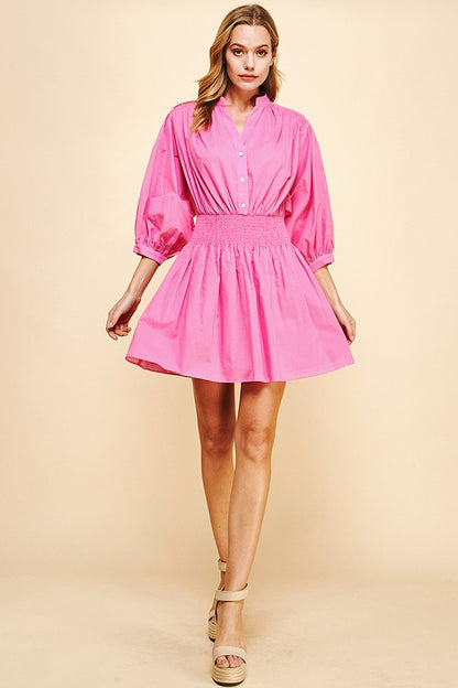 Pink Mandarin Dress