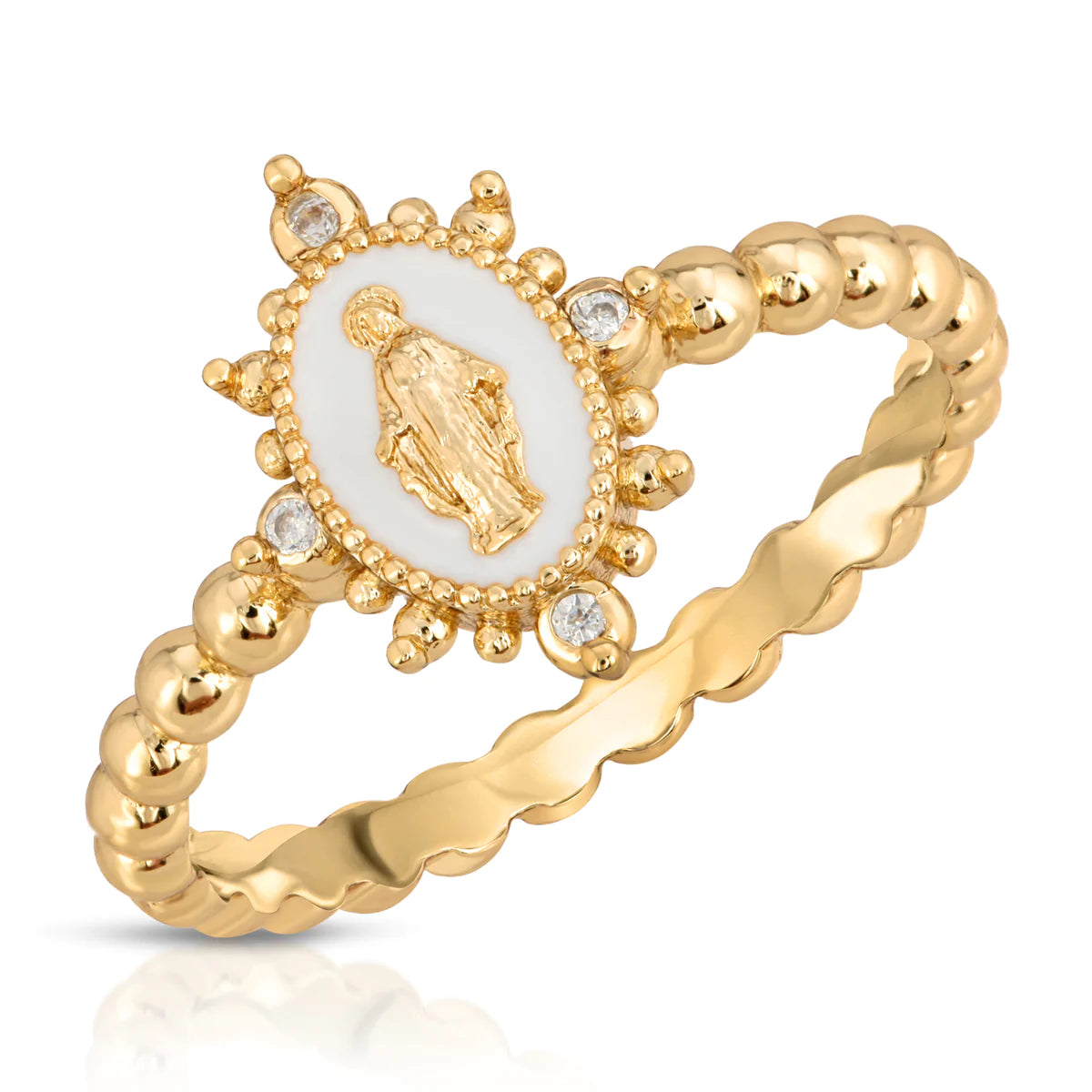 Lady Lourdes Ring in White