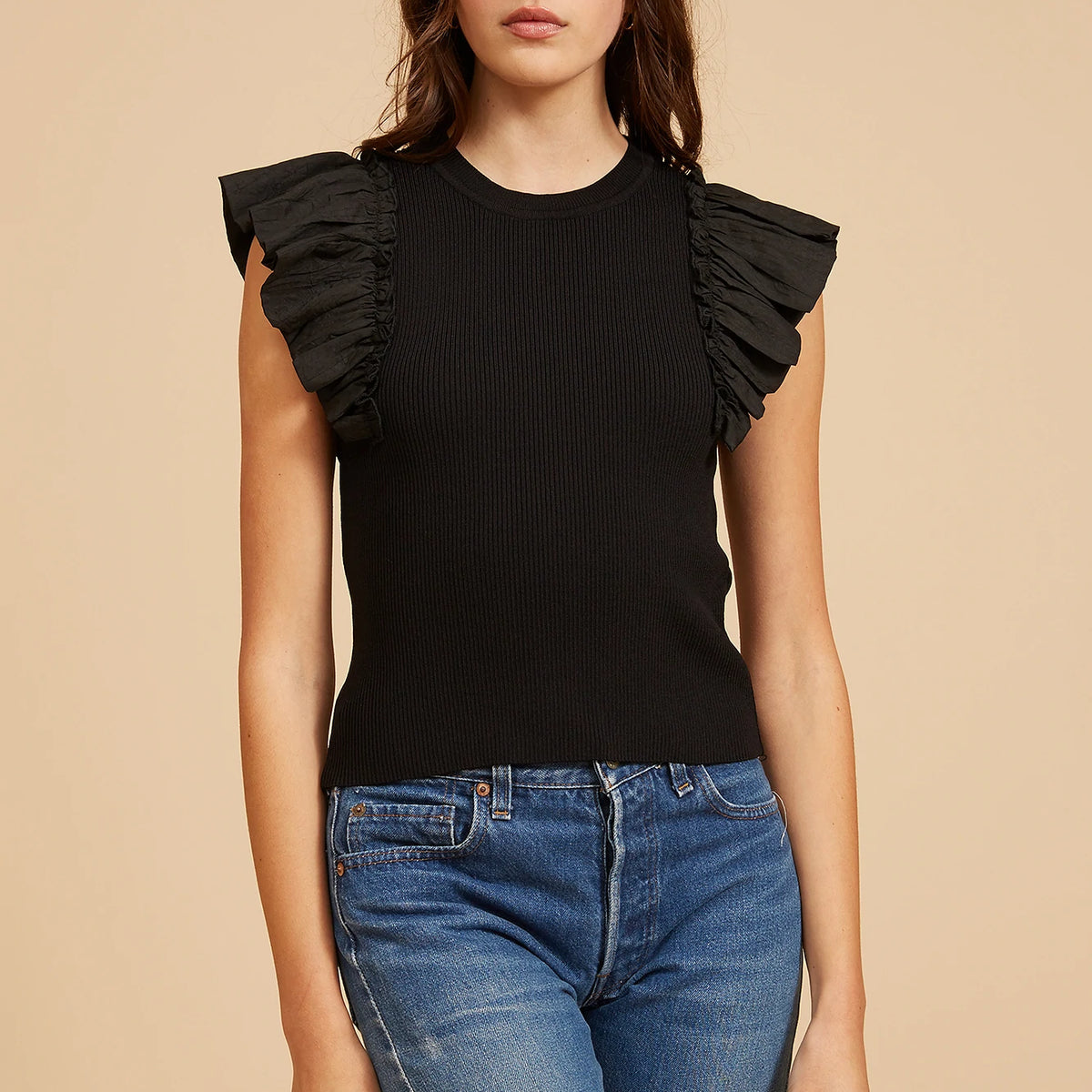 Black Mixed Knit Lala Tank – Lucy Rose