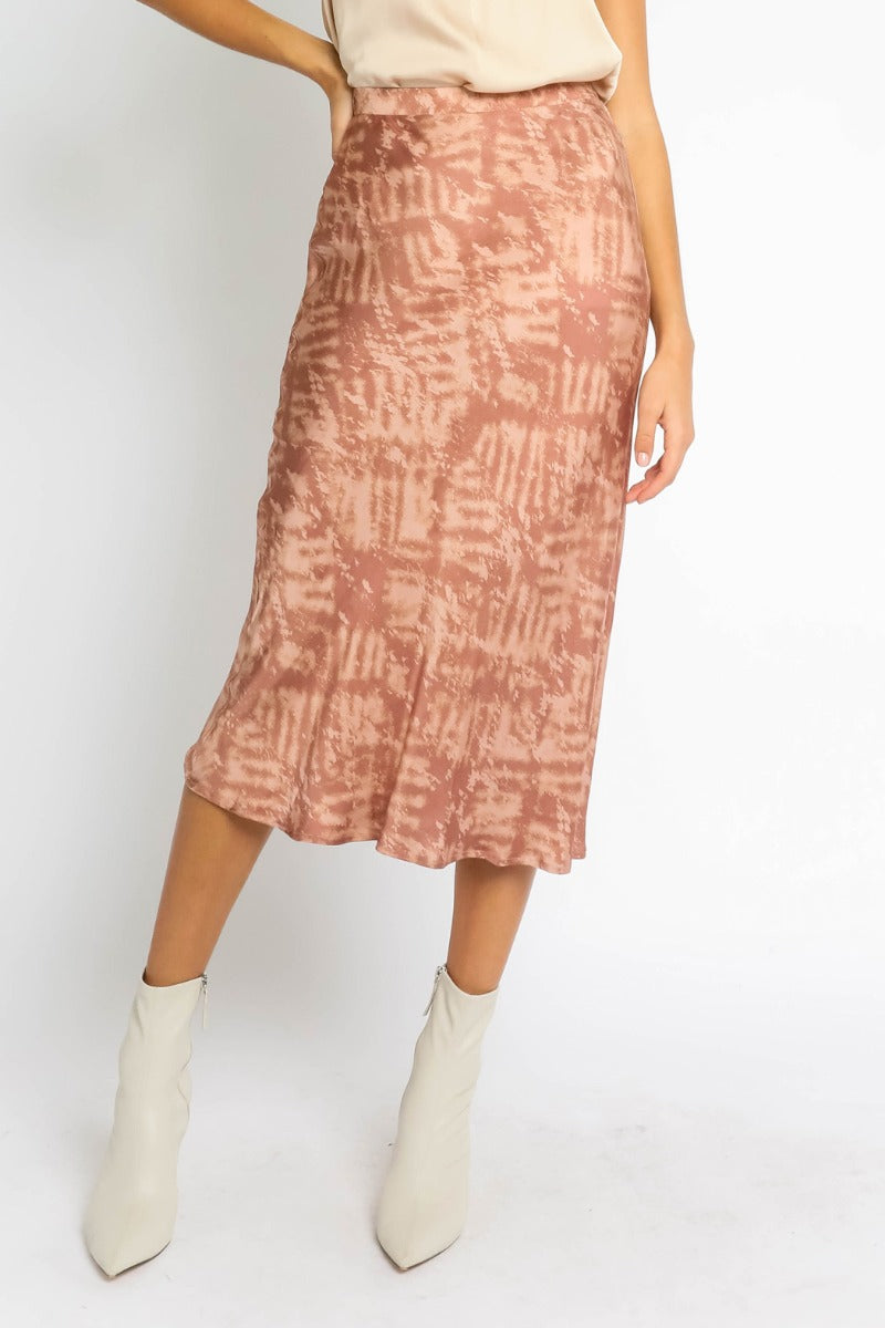 Terra Blush Midi Skirt