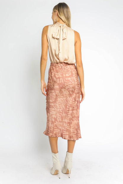 Terra Blush Midi Skirt