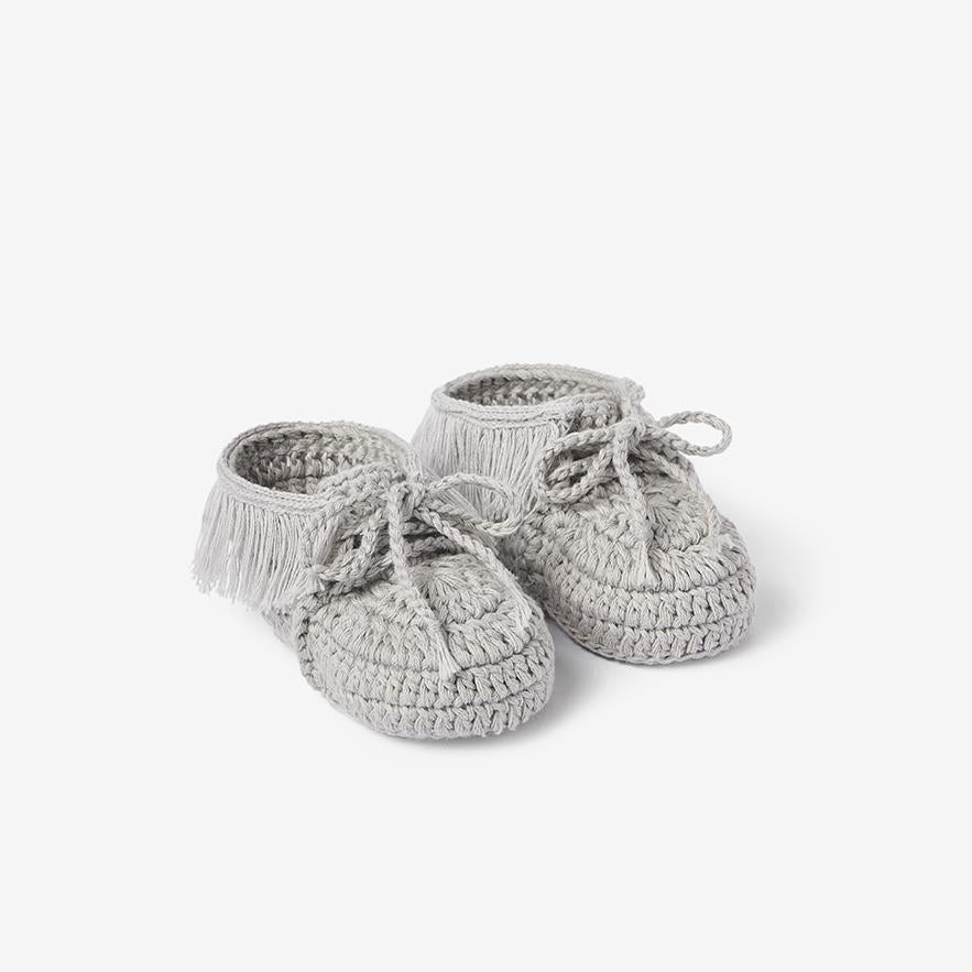Gray Moccasins Bootie