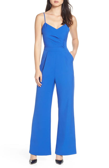 Tierney Persian Blue Pleated Jumpsuit