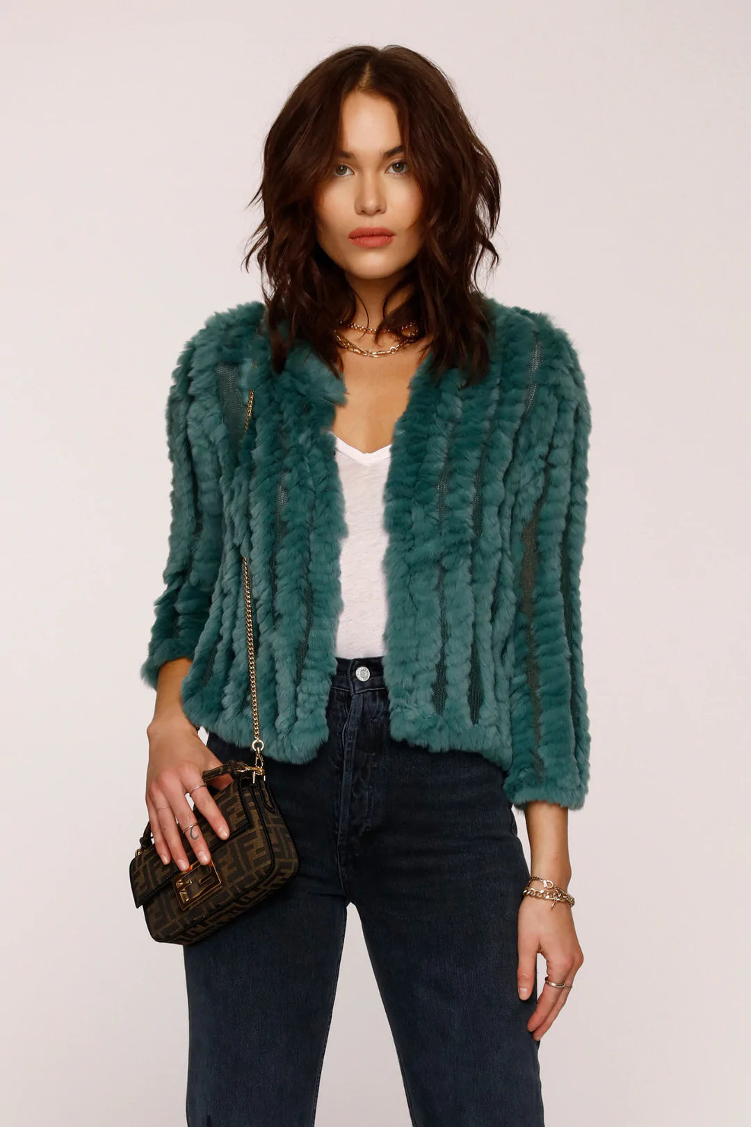 Emerald Rosa Fur Jacket Lucy Rose