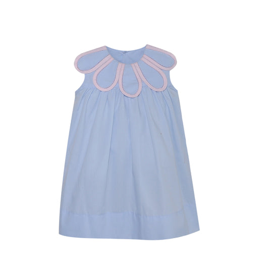 Blue Dress w/ Pink Piping
