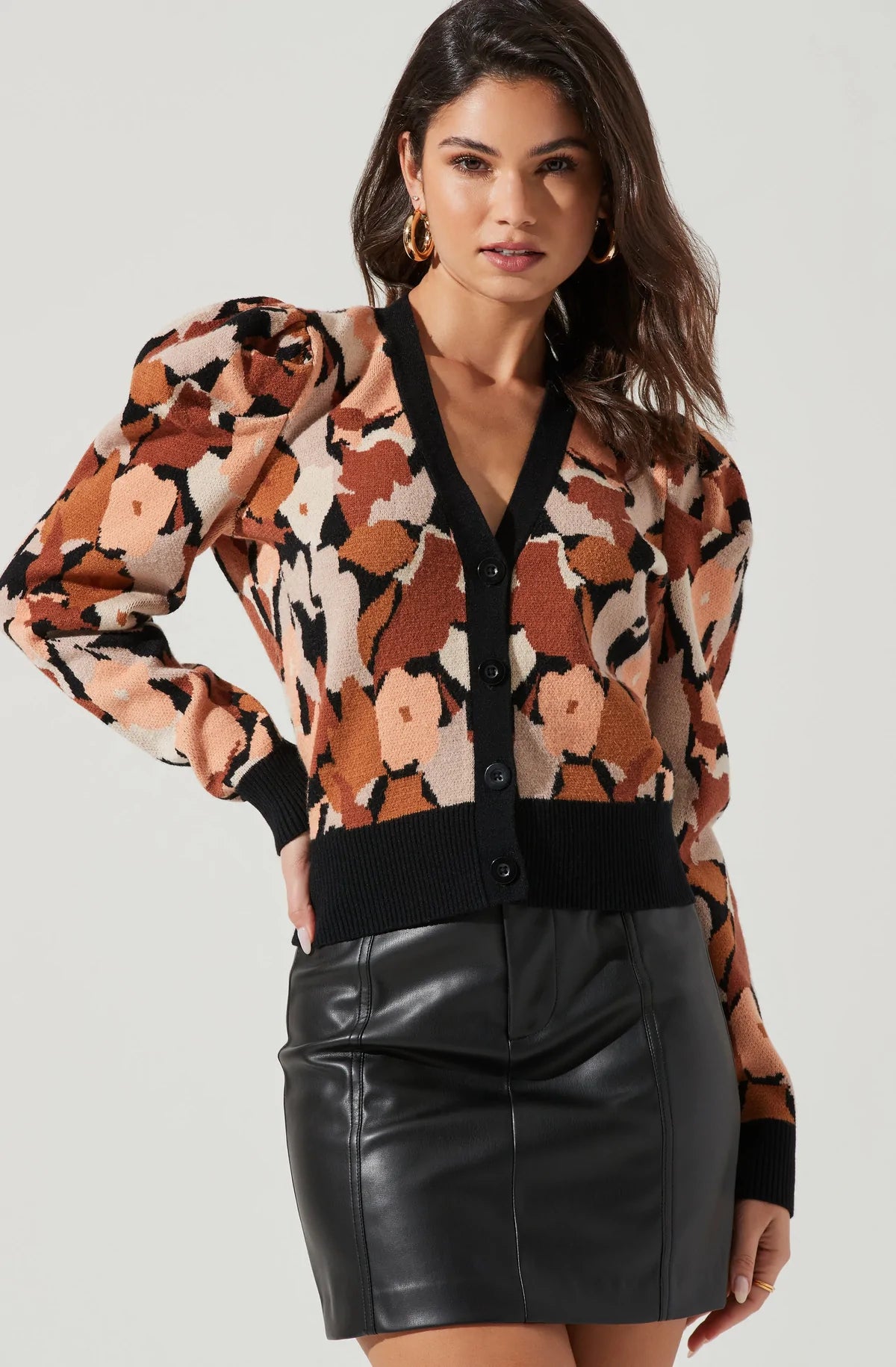 Copper Multi Floral Romilly Cardigan