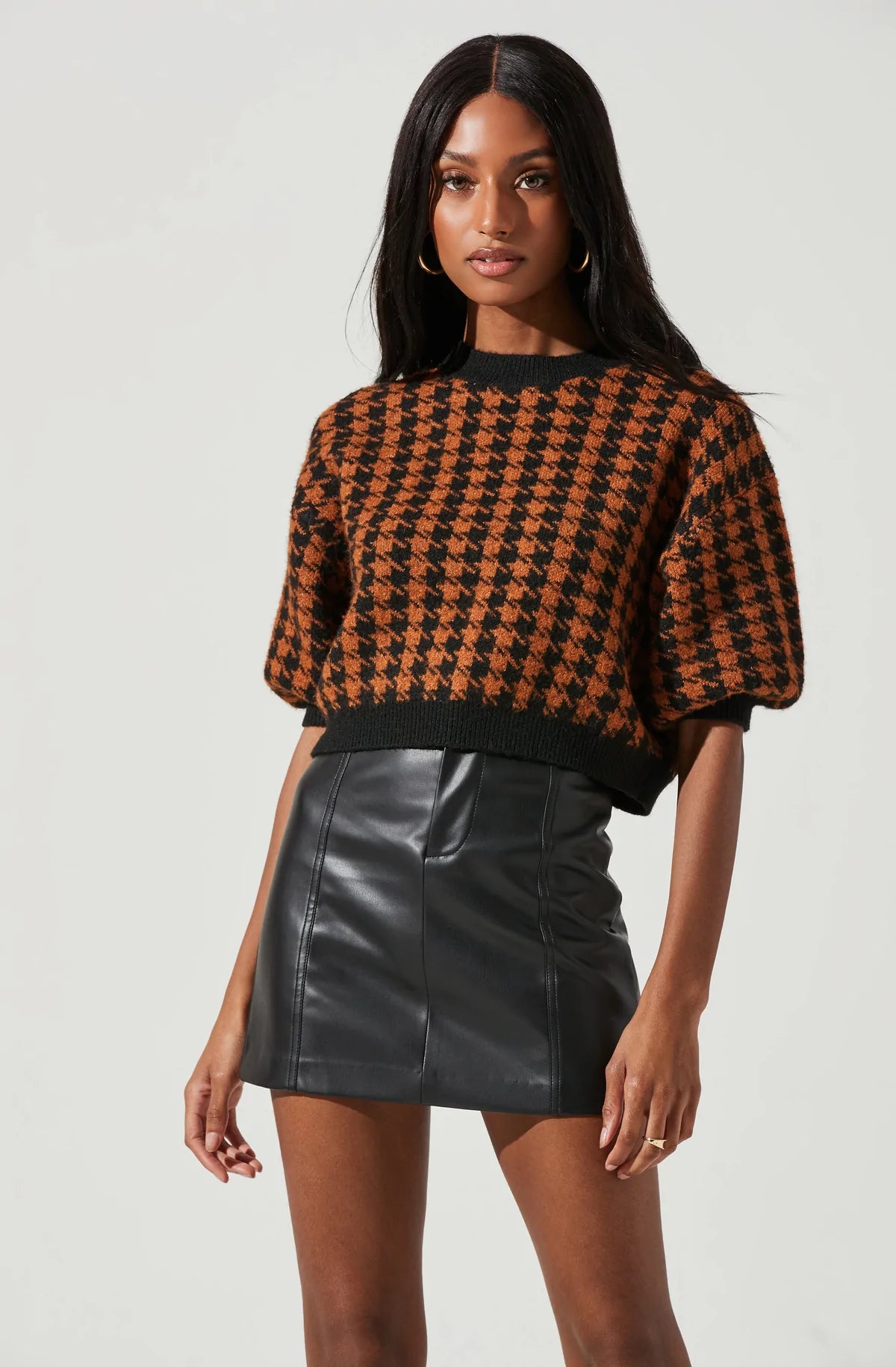 Colette Houndstooth S/S Sweater