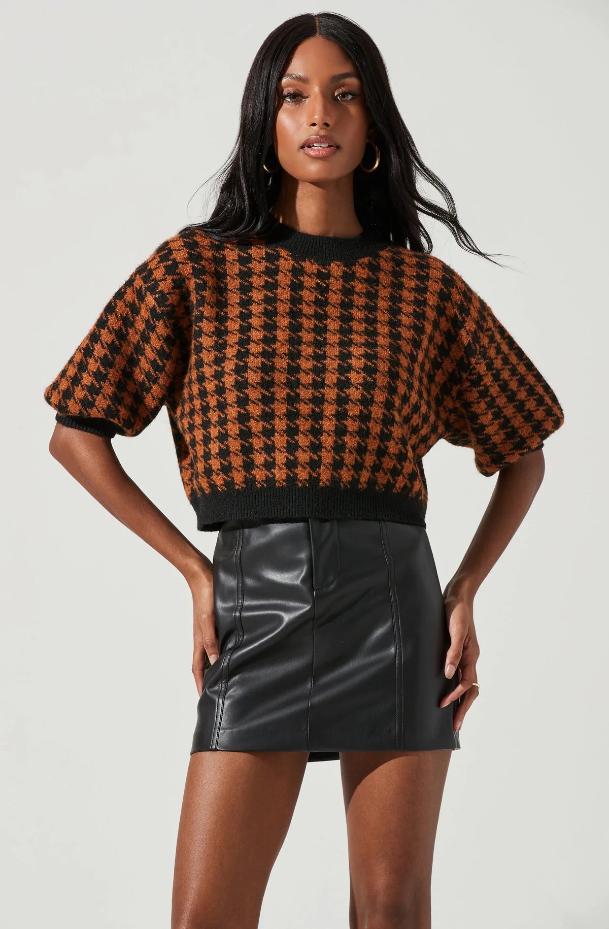 Colette Houndstooth S/S Sweater