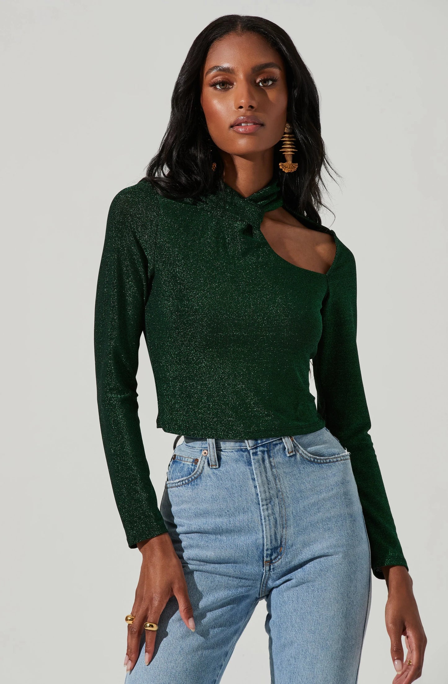 Green Metallic Crane Top