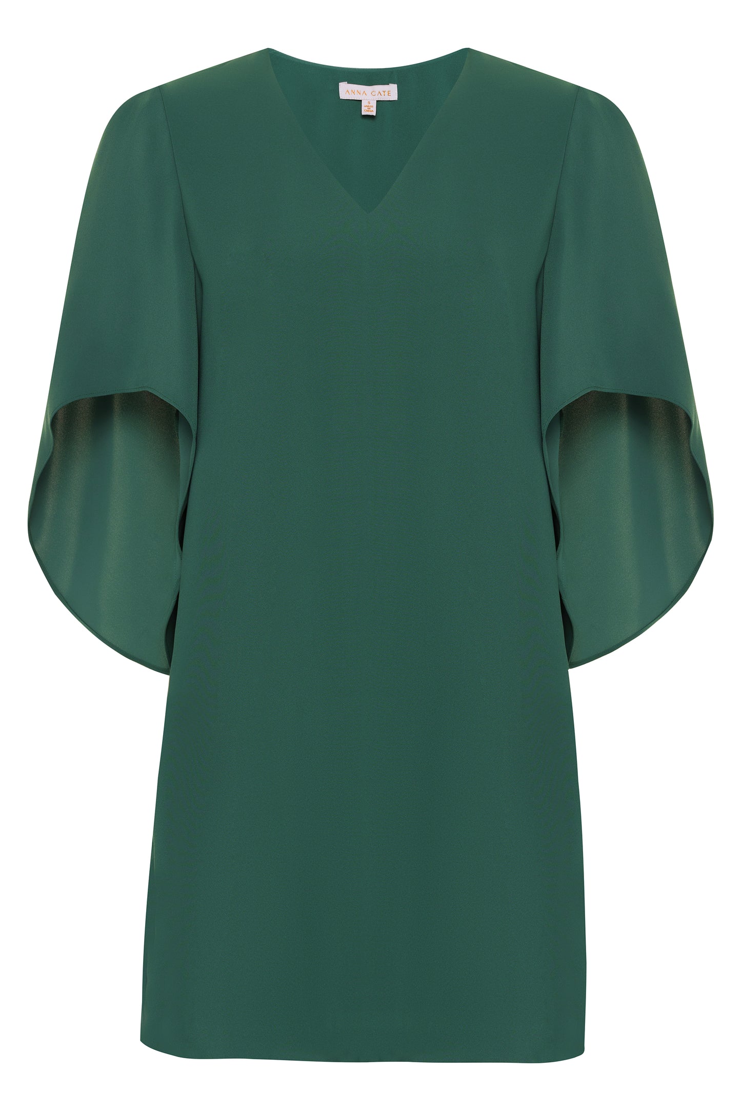 Emerald Vneck Crepe Meredith Dress
