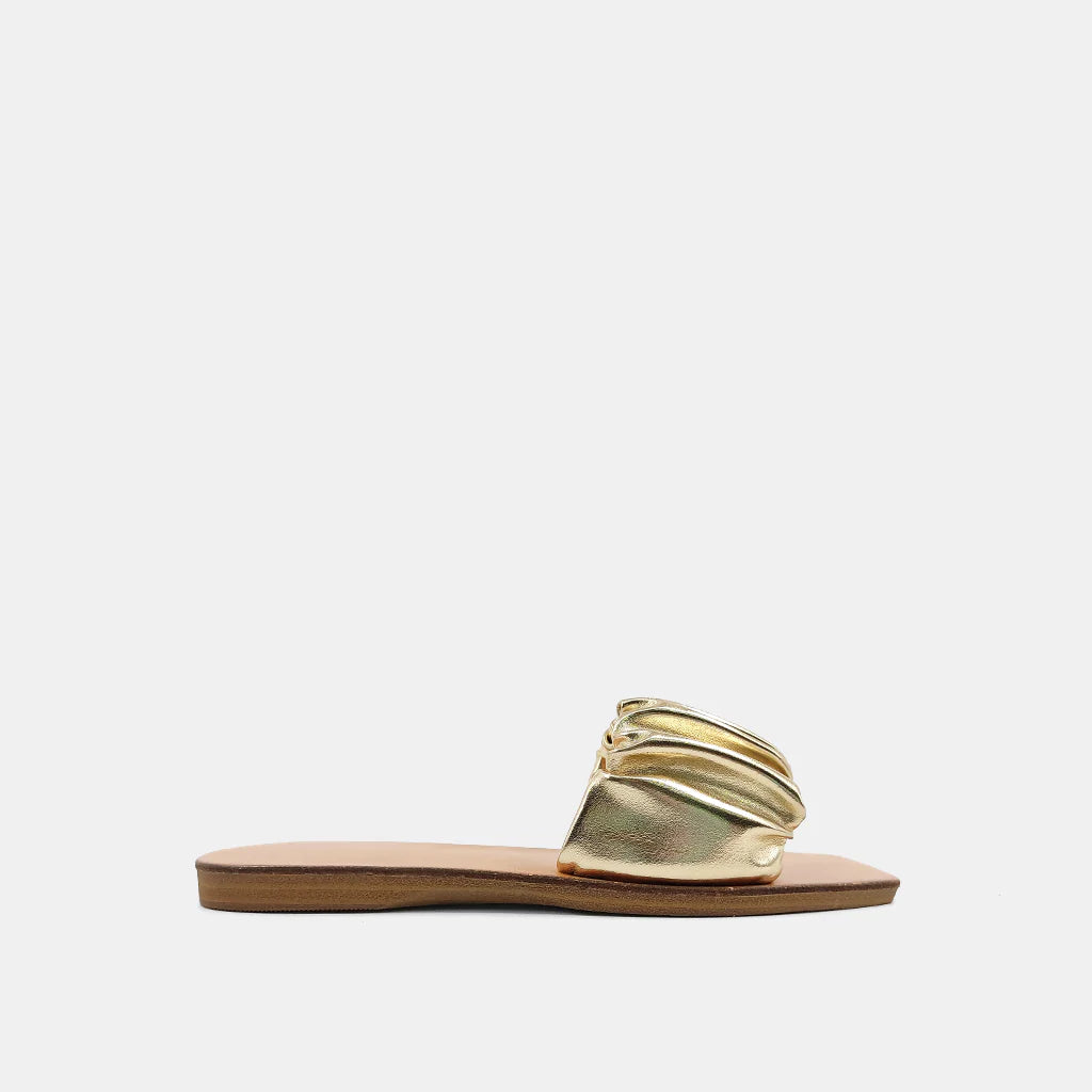 Gold Belinda Slip On Sandal – Lucy Rose