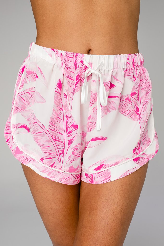 Pink Palm Pj Shorts