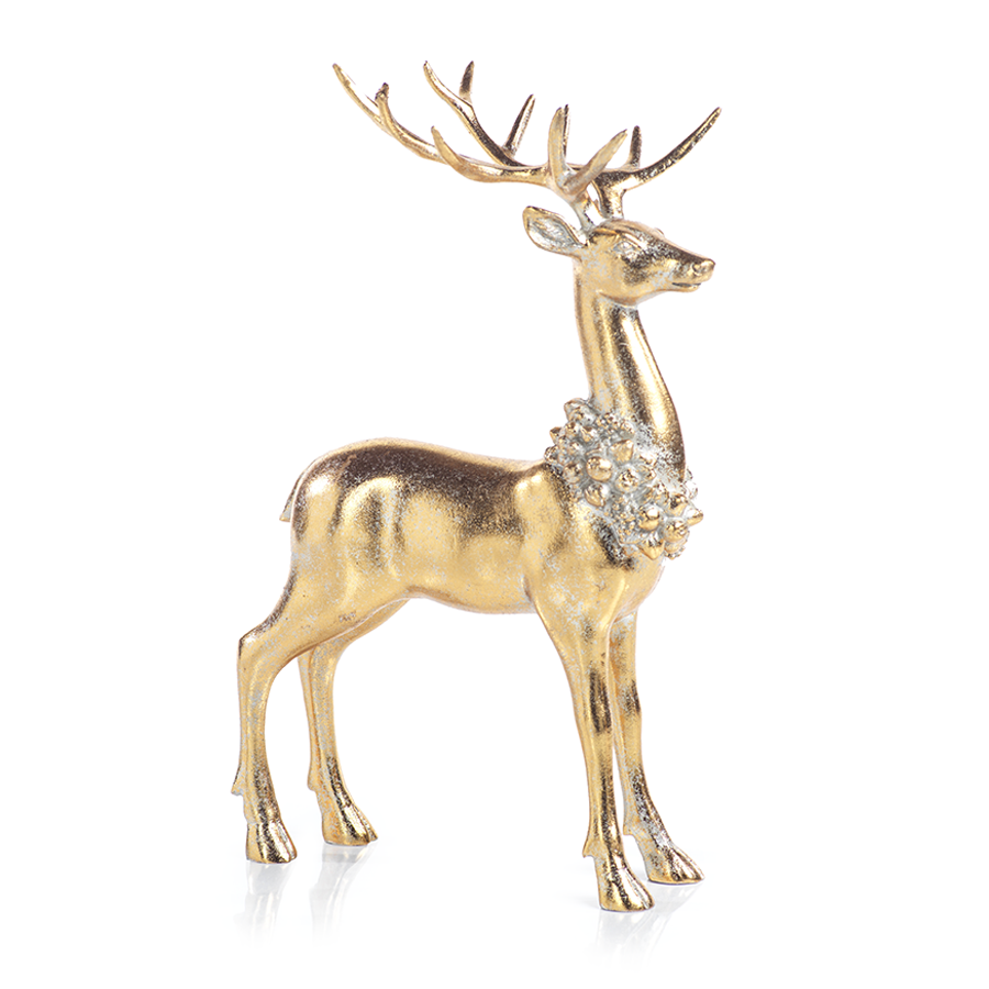 Standing Right Deer w/ Ornamental Wreath
