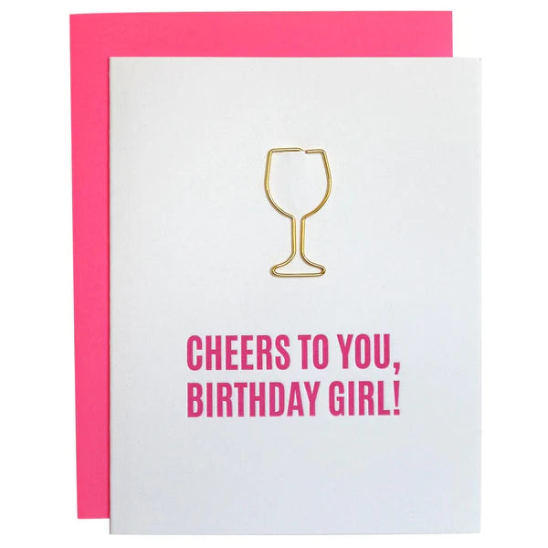 Cheers Birthday Girl Paperclip Card