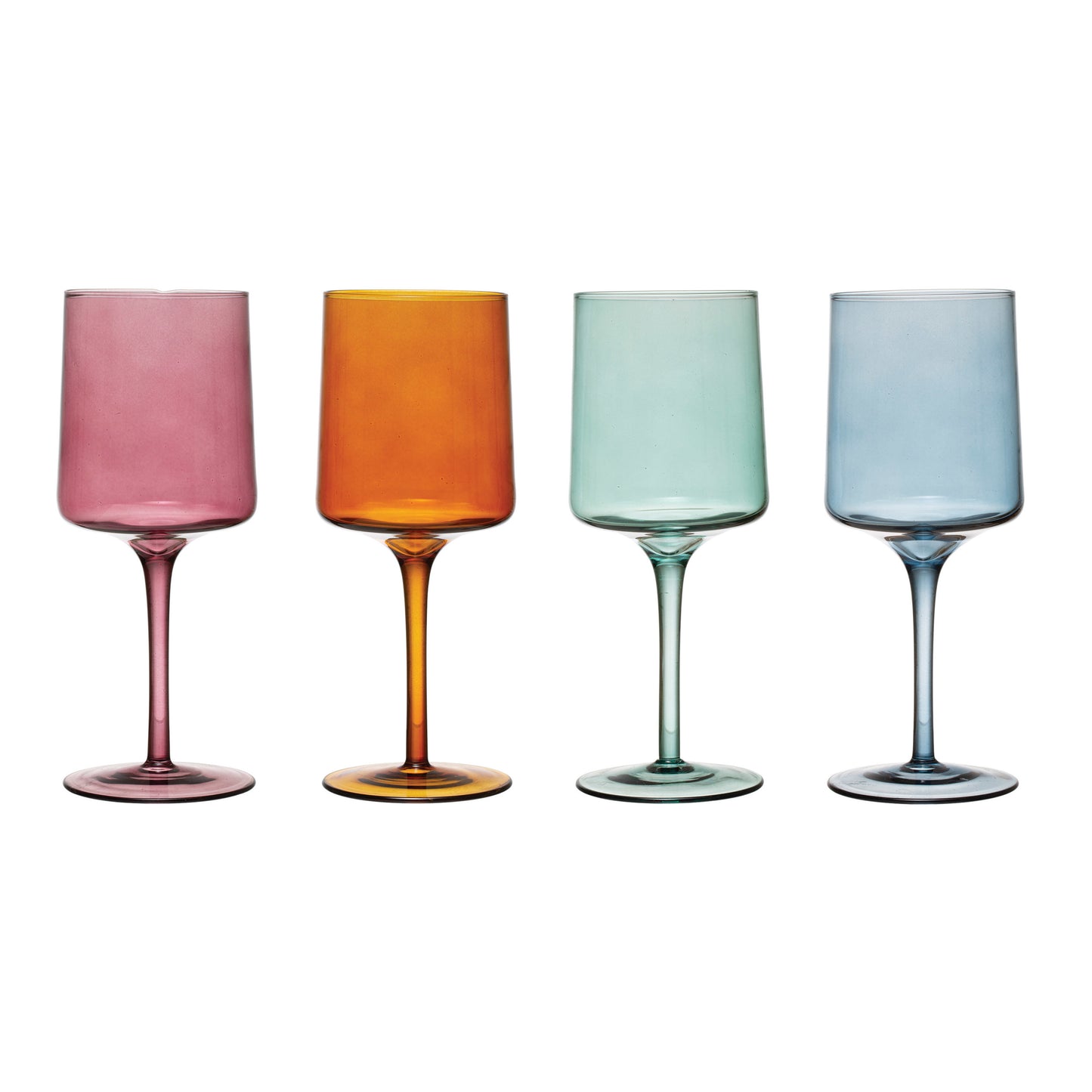 old) Now $87.74 - Set of 6 Dark Rose Color Wine Glasses – Saludi Glassware