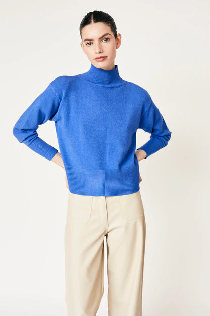 Electric Blue Dicomo Turtleneck Sweater