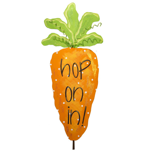 "Hop On In Carrot" Door Hanger/Stake