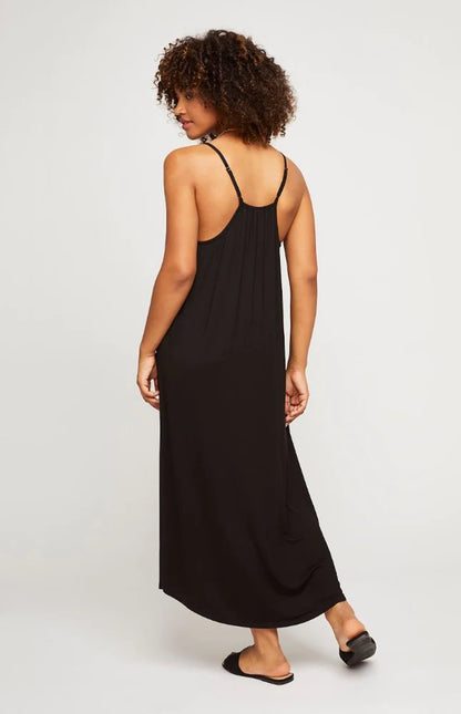 Black Curved Hem Dayton Dress
