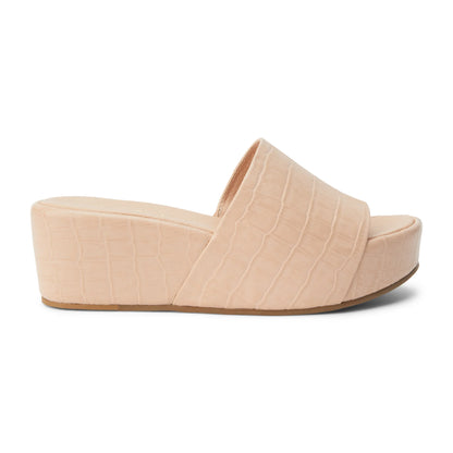 Natural Croc Frida Sandal