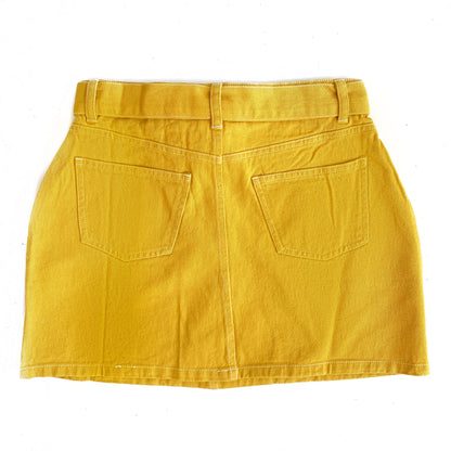 Yellow Front Tie Skirt