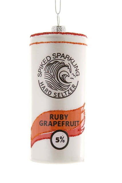 Spiked Sparkling Seltzer Ornament-Grapefruit
